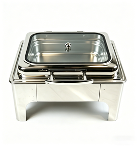 Set Scaldavivande Elettrico FLEY Luxury 6L in Acciaio Inox per Buffet, Riscaldatore per Alimenti per Hotel, Banchetti e <span class=keywords><strong>Servizi</strong></span> di Catering - Product Image 5