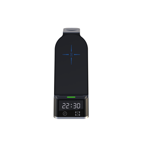 แท่นชาร์จไร้สายแม่เหล็ก 3-in-1 กำลังไฟ 15W พร้อมระบบชาร์จเร็วแบบ Dual Coil และพอร์ต USB สำหรับสมาร์ทโฟน นาฬิกา และหูฟัง - Product Image 4
