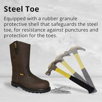 Botas de Trabajo con Puntera de Acero y Cuero Genuino para Construcción e Industria, Equipo de Protección Personal