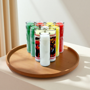Moules de bougies religieuses en gros d'usine Verre multicolore Veillée sans parfum Église de prière Bougies sacrificielles - Product Image 2