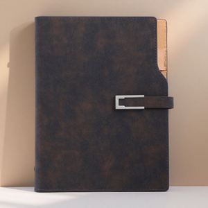 Carnet en cuir PU personnalisé A4 A5 avec impression de logo, carnet promotionnel à boucle pour entreprise - Product Image 4