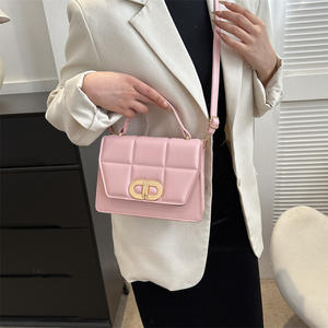 Bolsos cuadrados con sangría, bolso cruzado para axilas de Color puro para mujer, bolsos de hombro a la moda para niñas - Product Image 3