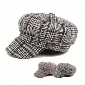Nouvelle collection 2024 : Casquette Gavroche en Coton Sergé 100% pour Femme – Tendance Printemps-Automne - Product Image 2
