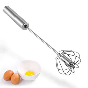 נירוסטה יד לדחוף חצי אוטומטי ביצה להקציף מקצף מיקסר שימוש קל ולחסוך הרבה אנרגיה עצמי ערבוב להקציף