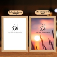 Peintures lumineuses LED 4D personnalisées pour les mosquées musulmanes - Art mural et cadres de mosquée islamique - Œuvres d'art de haute qualité