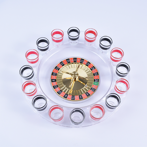 Juego <span class=keywords><strong>de</strong></span> mesa <span class=keywords><strong>de</strong></span> <span class=keywords><strong>ruleta</strong></span> rusa <span class=keywords><strong>de</strong></span> la suerte <span class=keywords><strong>de</strong></span> 16 tazas, construcción <span class=keywords><strong>de</strong></span> vidrio, diseño ligero <span class=keywords><strong>de</strong></span> Color rojo/negro para interior/exterior - Product Image 2