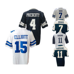 2025 nouveaux maillots de football américain cousus Dallas 3 Pickens 15 Elliott 4 Prescott 88 Lamb 11 Parsons 7 Diggs 20 Pollard - Product Image 6