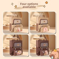Sac de Tutorat Capybara Cartoon, Sac Fourre-tout pour Livres, Porte-documents, Sac d'École, Sac d'Art avec Fermeture Éclair