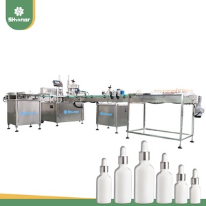 Pulvérisation entièrement automatique de haute précision Huile essentielle et liquide visqueux Gouttes pour les yeux cosmétiques Ligne de production de remplissage compte-gouttes de teinture - Product Image 1