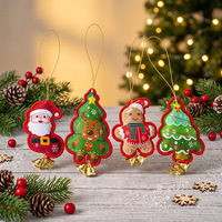 CI-277 Nouvelles décorations de Noël, pendentif clochettes de Père Noël en forme de dessin animé, ornement pour arbre de Noël
