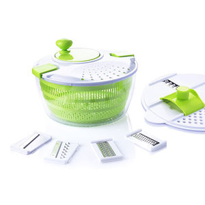 <span class=keywords><strong>Essoreuse</strong></span> à <span class=keywords><strong>salade</strong></span> manuelle en plastique Itchen, capacité 4L, lames en acier inoxydable, outil écologique pour fruits et légumes - Product Image 1