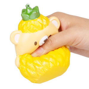 Pineapple Bear PU <b>Squishy</b> Toy 2-4 Years Unisex Fidget Toy - Product Image 2