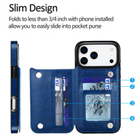 Multi Card Slots Magnetic Card Bag Phone Case pour iPhone Case PU Leather Phone Case pour iPhone 17 16 15 14 13 12 11 Pro Max