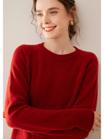 Pull en cachemire 100 % pour femme, col rond, couleur unie, coupe ample, tricoté, chaud, vente en gros