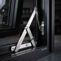 Fenêtre à auvent en aluminium imitation bois pour véranda, fenêtre à ouverture par le haut sur mesure avec moustiquaire intégrée