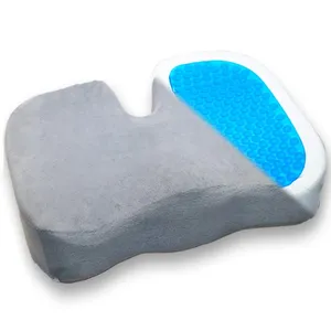 Almofada de assento antiderrapante em formato de u, almofada de espuma de memória para cadeira de escritório para carro almofada de alívio de dor ciática e costas