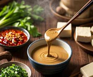 天然芝麻酱酱，用于烹饪亚洲食品火锅蘸料，混合优质香料和调味料 - Product Image 2