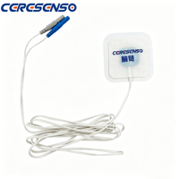 CERESENSO Patch capteur de ronflement piézoélectrique jetable 1,5 mm, sécurité anti-touches, prise DIN pour système de diagnostic du sommeil