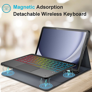 Étui Clavier Rétroéclairé pour <span class=keywords><strong>Samsung</strong></span> <span class=keywords><strong>Galaxy</strong></span> <span class=keywords><strong>Tab</strong></span> A11 Plus 2025/A9 Plus 2023 11 Pouces avec Support Stylet pour Tablette A11+/A9+ - Product Image 5