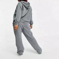 Ensemble de jogging 2 pièces pour femme, personnalisable, haute qualité, en molleton 100% coton, coupe ample, couleur unie, style streetwear oversize