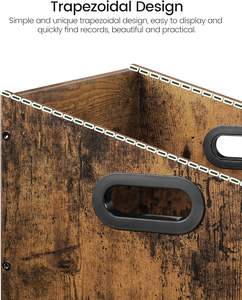 <span class=keywords><strong>ลัง</strong></span>จัดเก็บแผ่นเสียงไวนิลแบบชนบท<span class=keywords><strong>ลัง</strong></span>ไม้สี่เหลี่ยมคางหมูสีน้ำตาลวินเทจถือแผ่นเสียงไวนิลเป็นที่เก็บอัลบั้มบนเดสก์ท็อป - Product Image 4