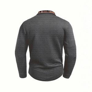 Novità 2025: <span class=keywords><strong>Polo</strong></span> da <span class=keywords><strong>Uomo</strong></span> Casual a Maniche Lunghe, Stile Sportivo Primaverile e Autunnale, in Maglia Tinta Unita con Bottoni - Product Image 6