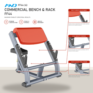 ม้านั่งเพรชเชอร์เคิร์ลแบบมีเบาะนั่งสำหรับงานหนัก MND Fitness อุปกรณ์ออกกำลังกายสำหรับยิมในโซล โครงสร้างแข็งแรงทนทาน - Product Image 1