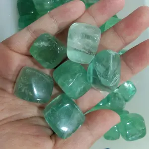 Натуральный Полированный зеленый флюорит, гравий из драгоценных камней