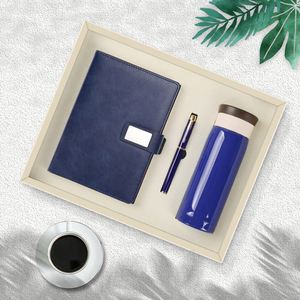 Juego de Regalo de Cuaderno de Negocios de Lujo con Logotipo Corporativo Personalizado, Cuaderno A5 de PU, Planificador, Taza Térmica y Bolígrafo, 3 Piezas - Product Image 3