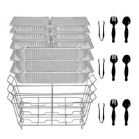 Vente flash : Plateau de présentation jetable, réchaud à buffet, chauffe-plats jetable, ensemble de réchauds à buffet taille standard, liquidation