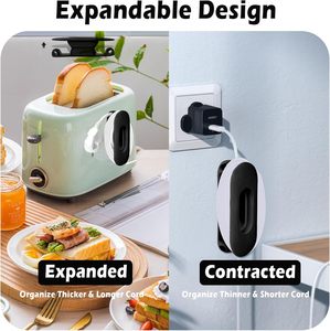 Organisateur de câbles en silicone YDS pour appareils de cuisine, enrouleur de câbles adhésif pour mélangeurs, support de câbles durable, gestion des câbles - Product Image 3
