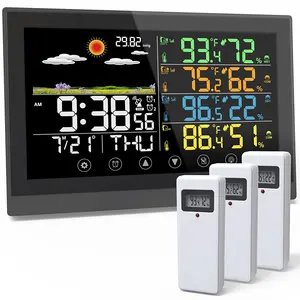Wireless Weather Station With 3 Sensor Thermometer Humidity Weather Forecast Station
