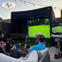Tente de Simulation de Golf Gonflable Professionnelle – Écran de Projection en PVC Durable avec Support de Projecteur
