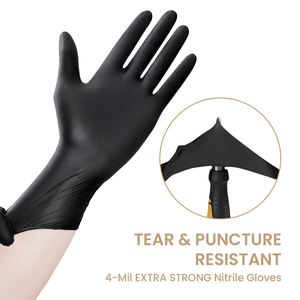 ถุงมือไนไตรล์สำหรับทำความสะอาดร้านทำเล็บสปาในสวนออกแบบโลโก้ได้ตามต้องการ - Product Image 4