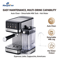 Machine à café expresso semi-automatique, extraction à pression de 20 bars, mousseur à lait automatique, réservoir d'eau de 1,2 à 1,8 L, pour la maison et le bureau, CE OEM ODM