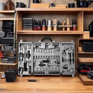 RTTOOL Mini kit d'outils ménagers à main de 85 pièces marteau à douille à cliquet pour atelier supporté par OEM