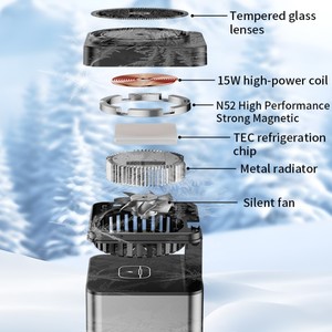 Soporte plegable magnético rápido de 15W, estación de <span class=keywords><strong>carga</strong></span> inalámbrica 3 en 1, refrigeración para <span class=keywords><strong>iPhone</strong></span> 16 15 <span class=keywords><strong>14</strong></span> Pro Max, cargador inalámbrico de salida de 5W - Product Image 2
