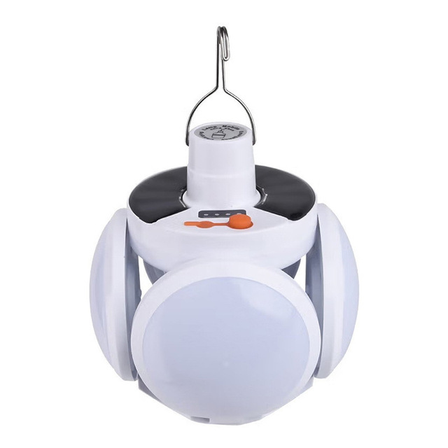 Adjustable Solar-Powered Football Wall Lamp Home Night Market Stall Foldable Lantern USB Charging for Emergency Camping Lamps