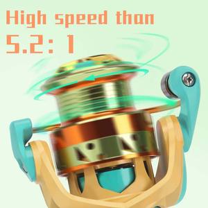 Fil d'aluminium de haute qualité entièrement en métal Rocker Spinning Fishing Reel <span class=keywords><strong>Bass</strong></span> Rotating OEM Spinning Wheel pour Lake River Right Hand - Product Image 5