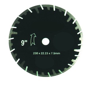 Disco de Sierra Turbo de Diamante Raydom ST0571 de <span class=keywords><strong>9</strong></span>'' con Orificios en Espiral, Acabado Personalizado, OEM Disponible para Corte de Granito y Piedra - Product Image 3