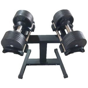 Ensemble d'haltères de fitness réglables en fer de haute qualité 24kg 36kg, logo personnalisé, haltères de musculation commerciales bon marché, équipement de gym - Product Image 2