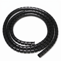 Manchons de câblage en PE noir 22 mm ID 28 mm ID, installation facile, organiseur de câbles, manchon de gestion de câbles pour plusieurs câbles
