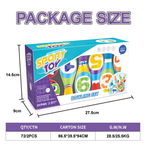Jouets Lucky Toys pour l'éducation préscolaire, jeu de piquet et de boule, mini-jeux de bowling en <span class=keywords><strong>coton</strong></span> PU pour enfants - Product Image 5