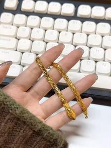 Boucle fer à cheval bouclée serpent bracelet de montre zodiaque doré cadeau d'anniversaire plaqué or classique petit Bracelet serpent en or pour femme - Product Image 6