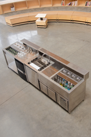Kulkas Freezer Bar Station Custom Simeino XMN Bar-3200 dari Baja Anti Karat 201/304 untuk Hotel, Kafe, dan Pub