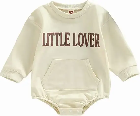 CPC certificated Long sleeve baby bodysuit whti thick terry baby clothes