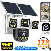 Caméra solaire sans fil Hieasy pour éclairage public, caméra réseau 4G avec carte SIM, suivi humain, audio bidirectionnel, caméra de sécurité domestique CCTV