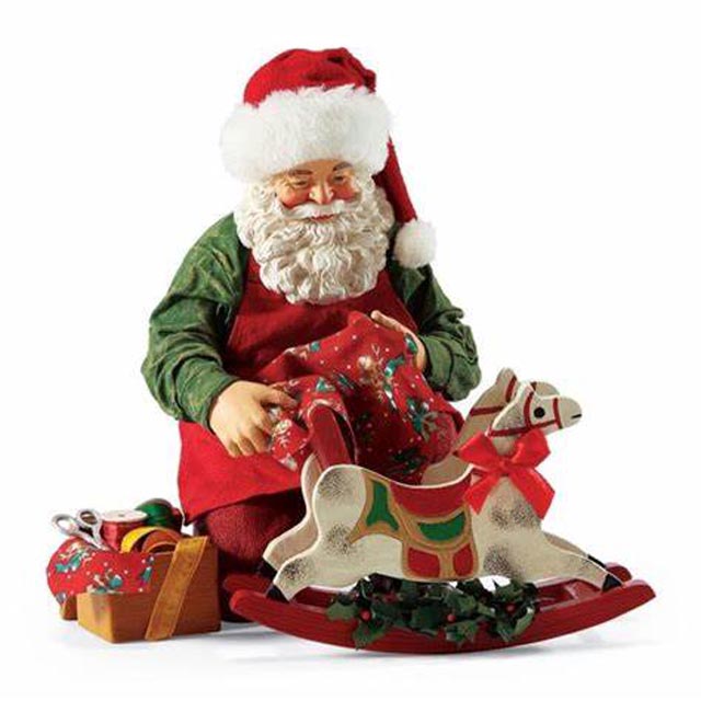 Antique bisque promotional santa claus figurine