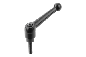 K0116 KIPP <b>Quick</b> <b>Clamping</b> Lever Zinc Die-Cast Black Satin Steel Threaded Stud Toolless Adjustment Handle - Product Image 5