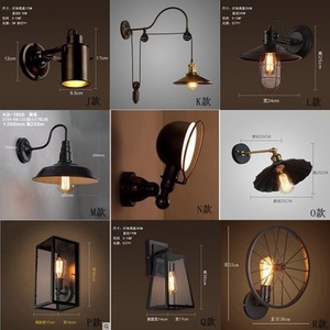Lámpara de pared retro con bombilla LED E27 de 100 cm para dormitorio, pasillo, escalera, restaurante, bar, almacén, decoración - Product Image 5